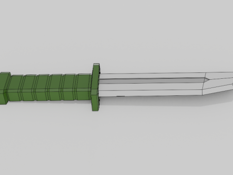 Knife low poly 3D-Modell