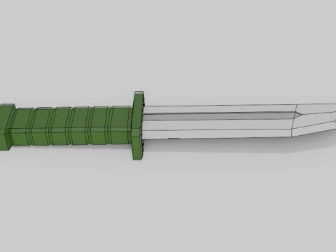 Knife low poly 3D Model