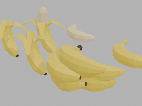 Low Poly Banana 3D 模型