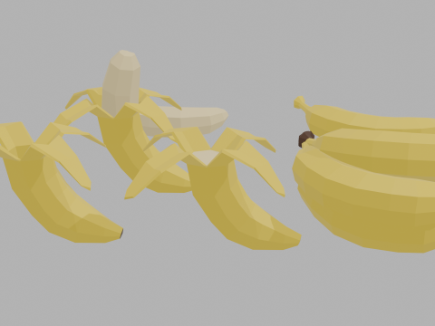 Low Poly Banana 3D 模型