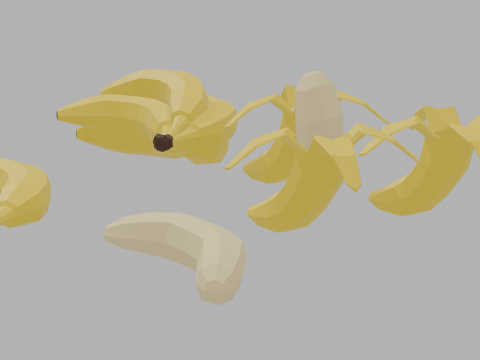 Low Poly Banana 3D 模型