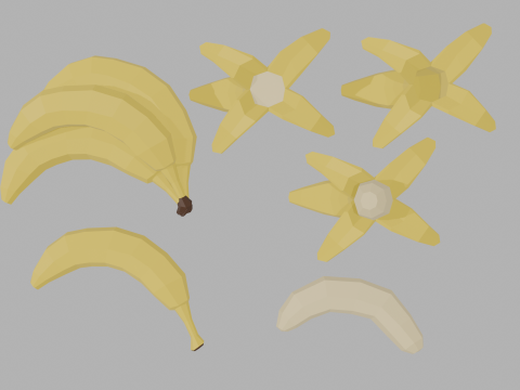 Low Poly Banana 3D 模型