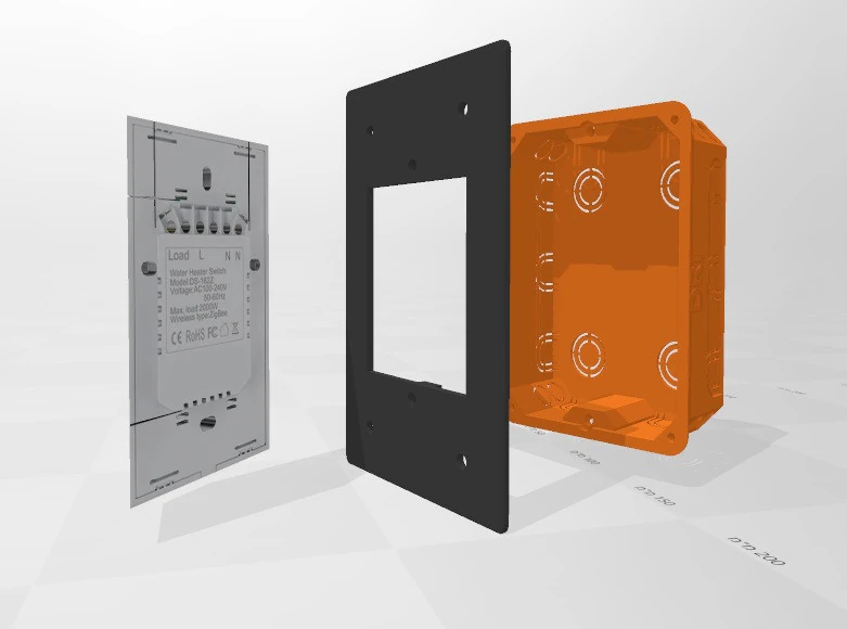 Israeli socket boiler frame 3D Print Model .c4d .max .obj .3ds .fbx .stl .blend 