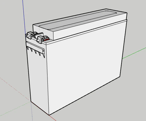 Bateria 12-100 3D Model .c4d .max .obj .3ds .fbx .stl .blend 