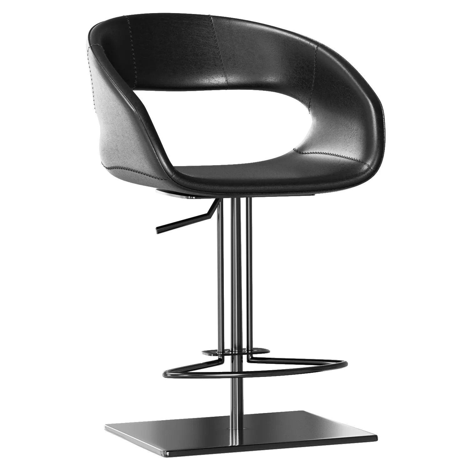 Benfica Bar Stool 3D Model .c4d .max .obj .3ds .fbx .stl .blend 