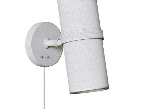 Flemish Wall Sconce Black and White 3D Model