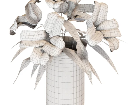Flowers in Vase 3D Model