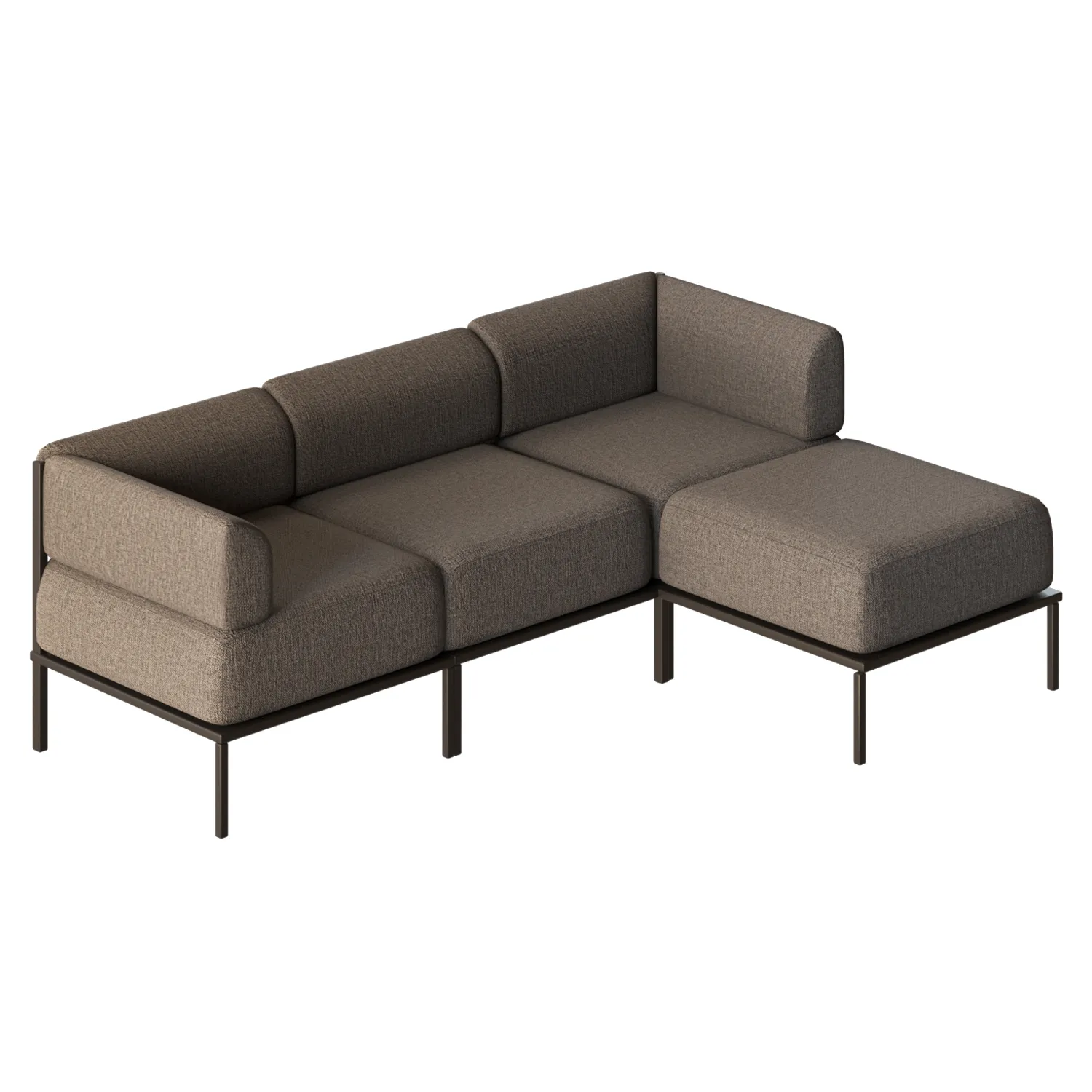 Modern Corner Sofa 3D Model .c4d .max .obj .3ds .fbx .stl .blend