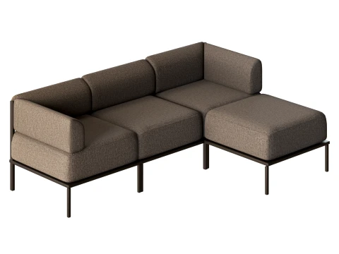 Modern Corner Sofa 3D Model