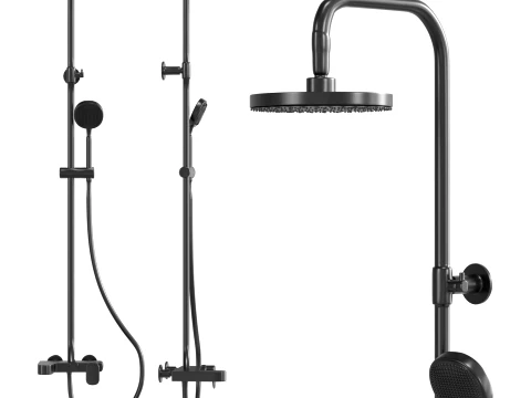 Modern Shower Set Modelo 3D