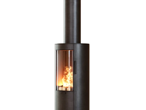 Romotop Soria Wood Burning Stove Fireplace 3D Modell