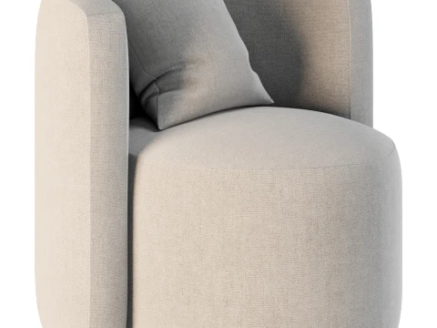 Beige Armchair 3D Model
