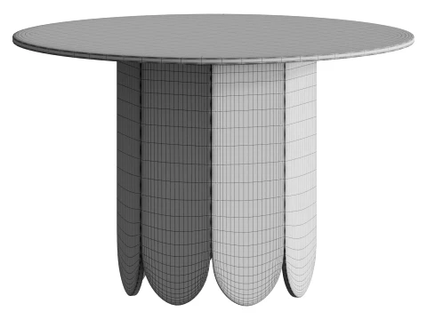 Clifford Wood Kitchen Table 3D Model