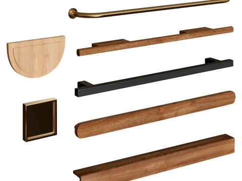Furniture Handles Set 3D Model