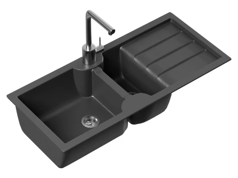Domaci Siena 54100-112 Kitchen Sink with Livorno Faucet 3D Model