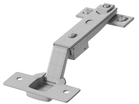 BLUM 91M2550 Overlay Cabinet Hinge Without Soft Close 3D Model
