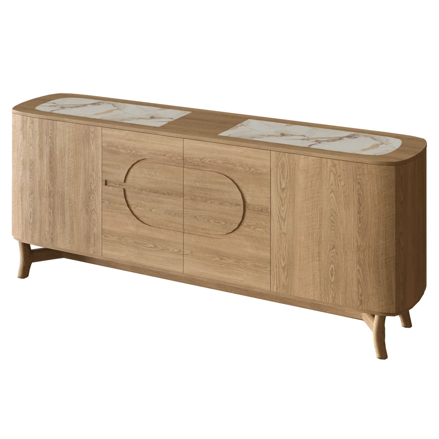 Carolina Brown Dresser 3D Model .c4d .max .obj .3ds .fbx .stl .blend 