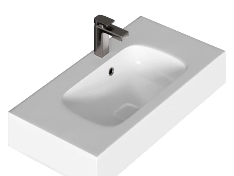 Aquaton Richmond 100 White Washbasin 3D Model