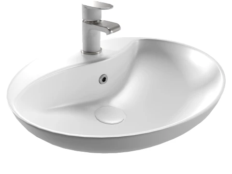WeltWasser Elbach 1147 White Gloss Countertop Washbasin 3D Model