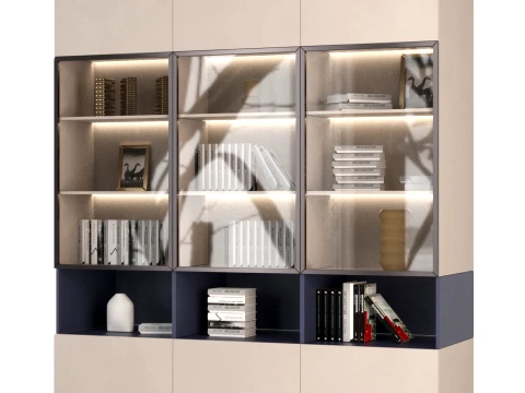 Bookcase with LED Lighting 3D Model