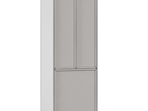 Glass Display Cabinet with Tableware 3D Model