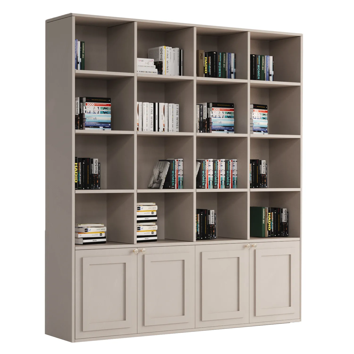 Classic Bookcase 3D Model .c4d .max .obj .3ds .fbx .stl .blend