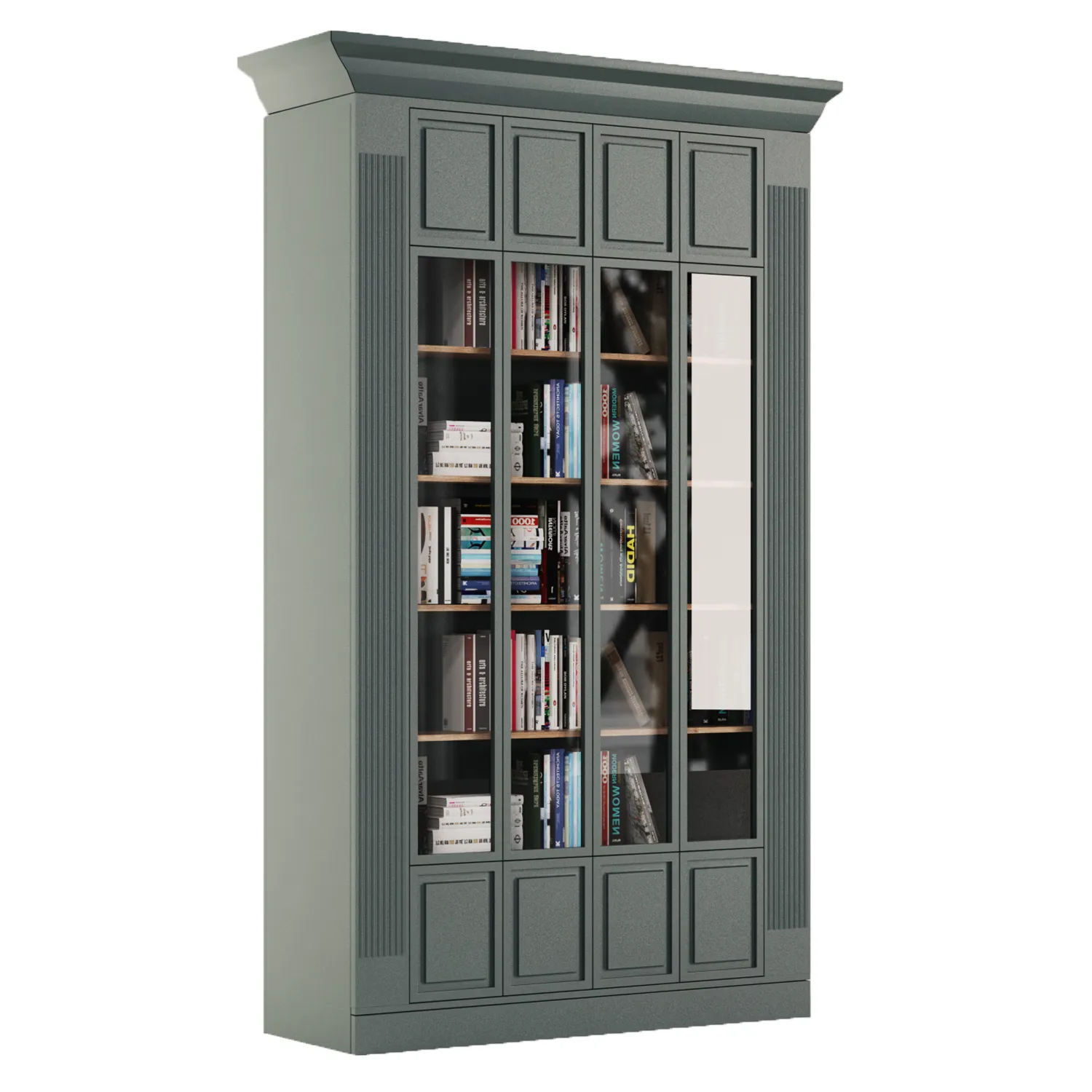Classic Bookcase 3D Model .c4d .max .obj .3ds .fbx .stl .blend 