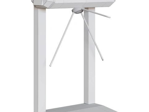 Electronic Turnstile Gate 3D Model