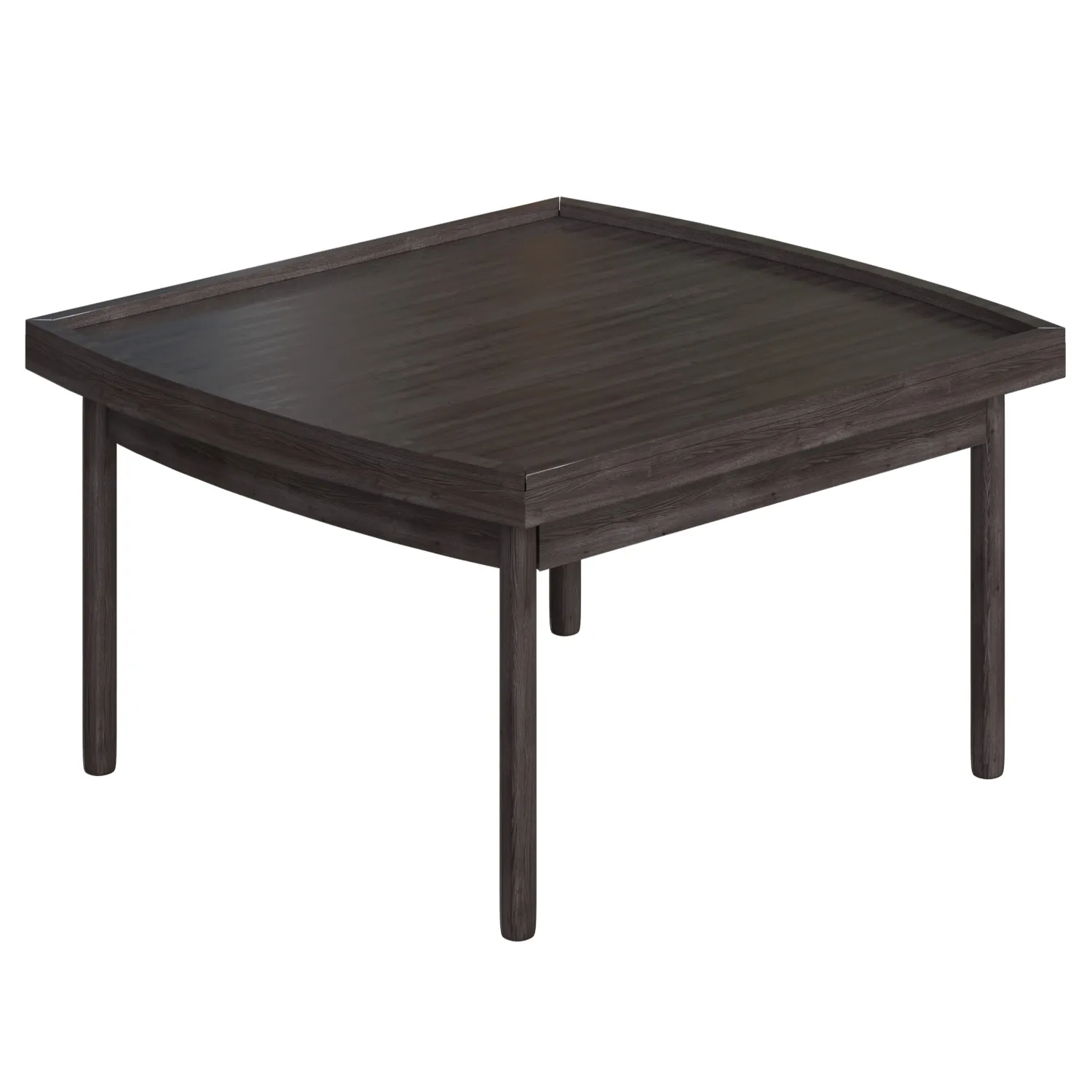 Square Wooden Coffee Table 3D Model .c4d .max .obj .3ds .fbx .stl .blend 