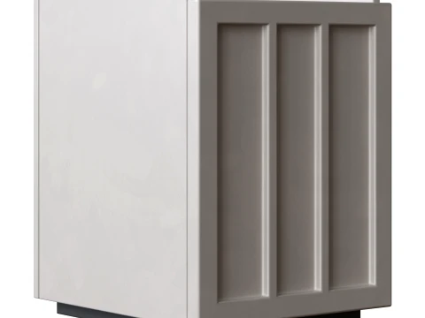 Box One-Door Bedside Table 3D Model