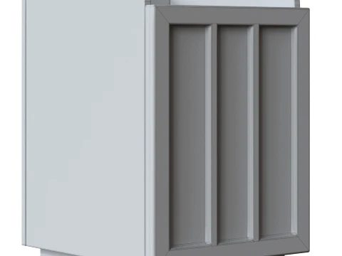 Box One-Door Bedside Table 3D Model