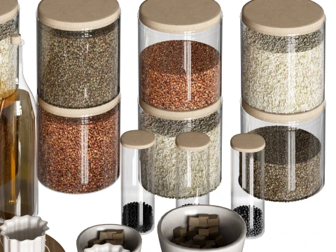 Kitchen Pantry Essentials Set 3D Model