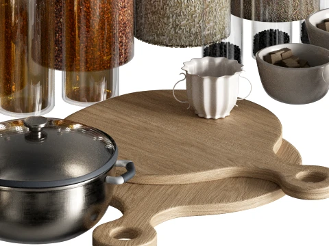 Kitchen Pantry Essentials Set 3D Model