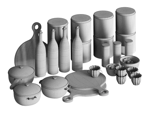 Kitchen Pantry Essentials Set 3D Model