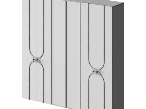 Wardrobe with Clothes 3D Model