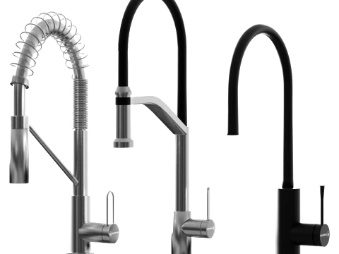 Omoikiri Kitchen Faucet Set 3D Model