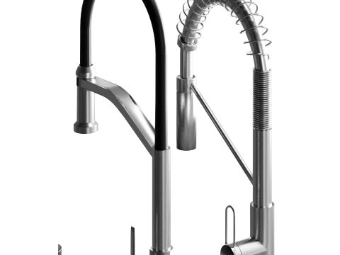 Omoikiri Kitchen Faucet Set 3D Model