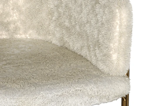 Fur Upholstered Chair 3D Model