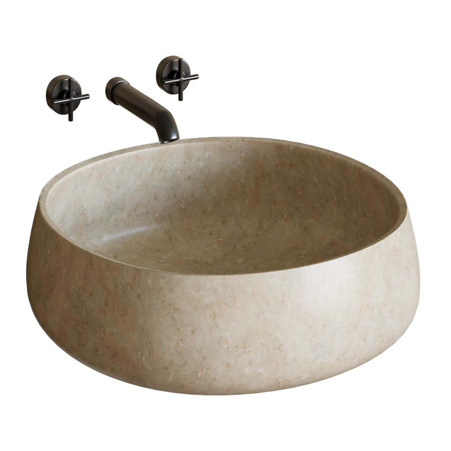Round Countertop Sink 3D Model .c4d .max .obj .3ds .fbx .stl .blend