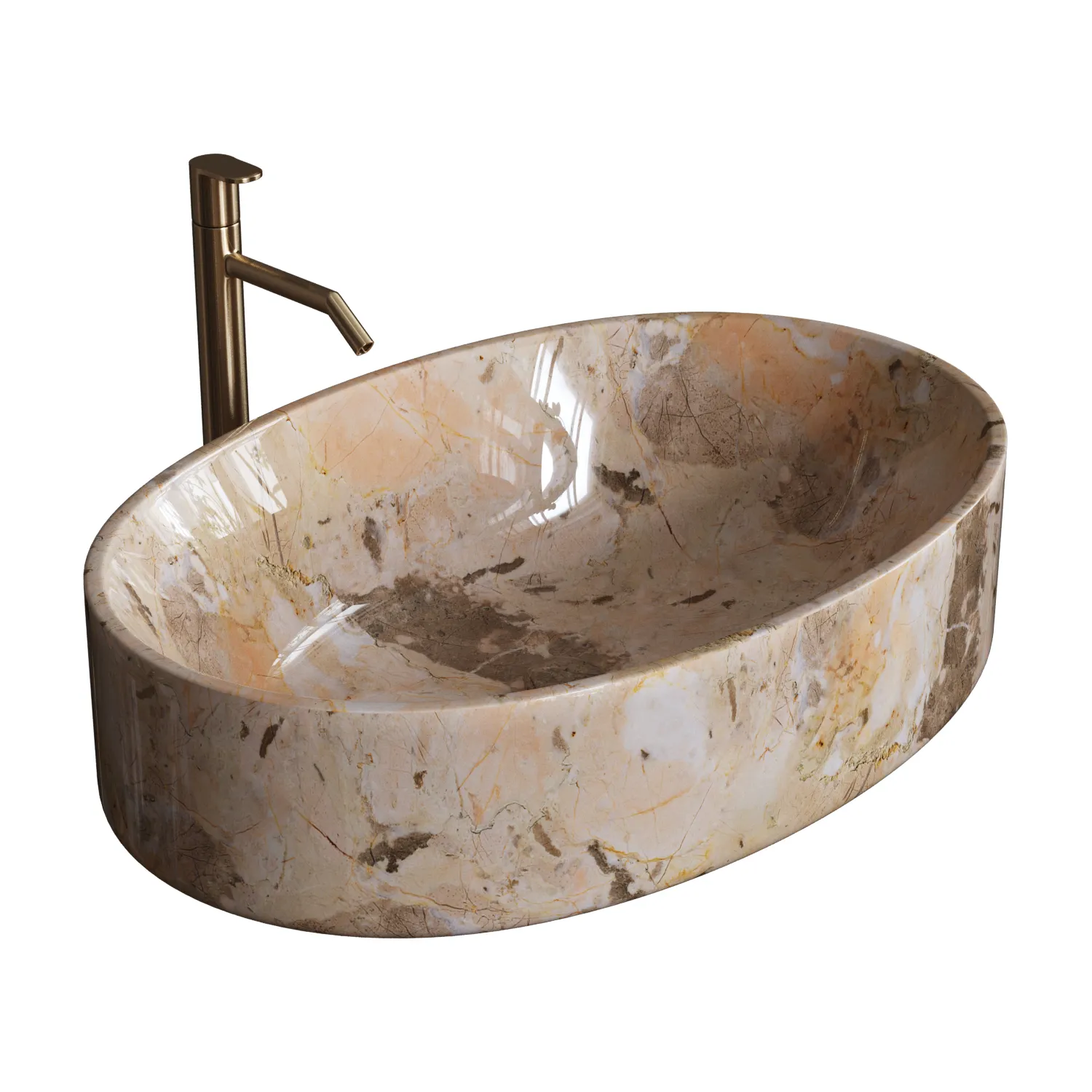 Marble Countertop Sink 3D Model .c4d .max .obj .3ds .fbx .stl .blend 