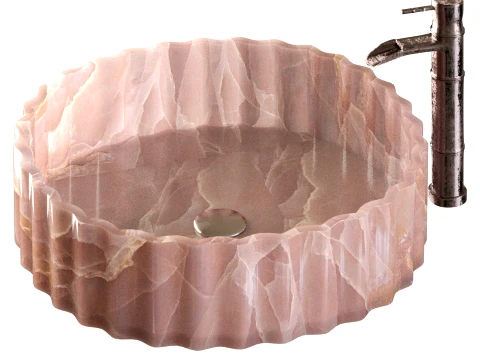 Pink Countertop Sink 3D Model