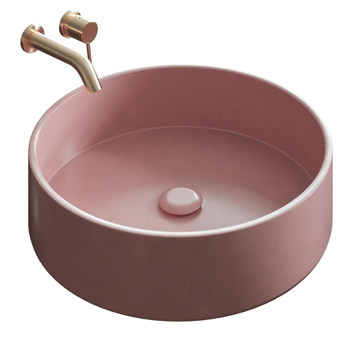 Pink Countertop Sink 3D Model .c4d .max .obj .3ds .fbx .stl .blend 