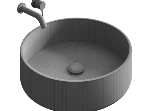Pink Countertop Sink 3D Model