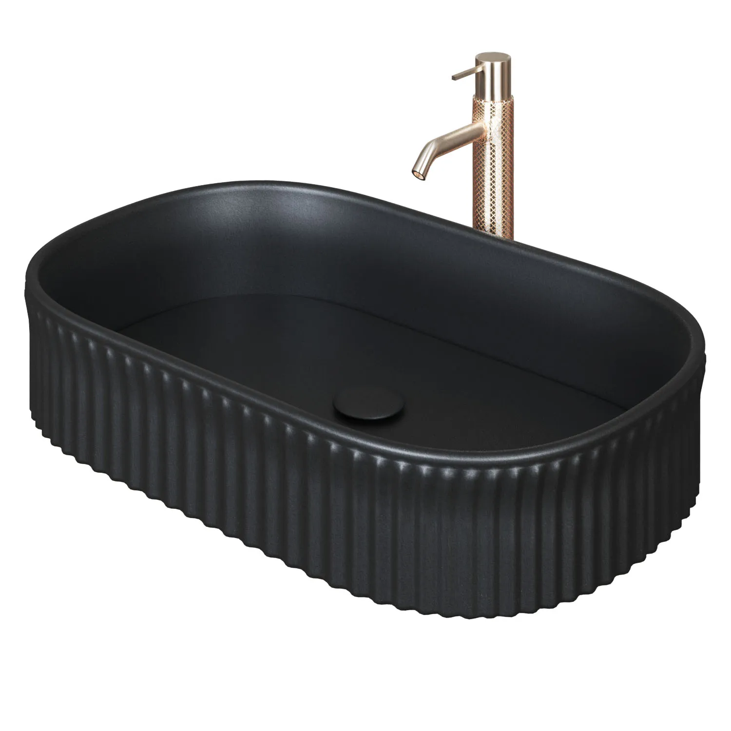 Black Countertop Sink 3D Model .c4d .max .obj .3ds .fbx .stl .blend 