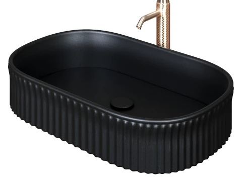 Black Countertop Sink 3D Model
