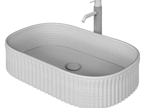 Black Countertop Sink 3D Model