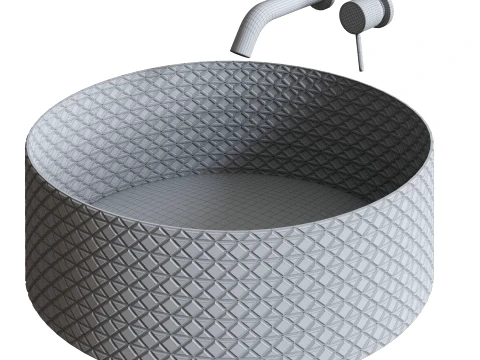 Glass Countertop Washbasin 3D Model