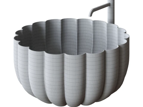 Glass Countertop Washbasin 3D Model