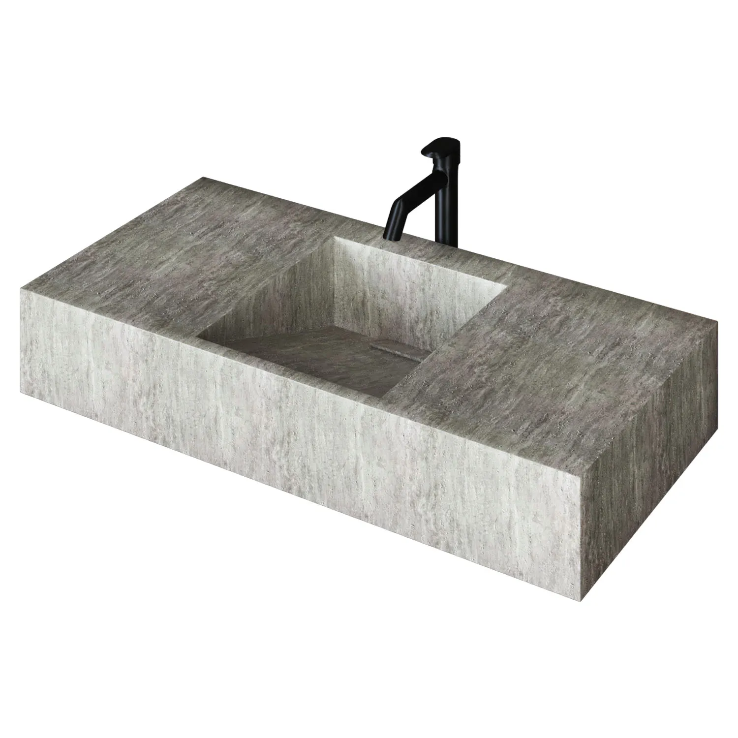 Countertop Washbasin 3D Model .c4d .max .obj .3ds .fbx .stl .blend 