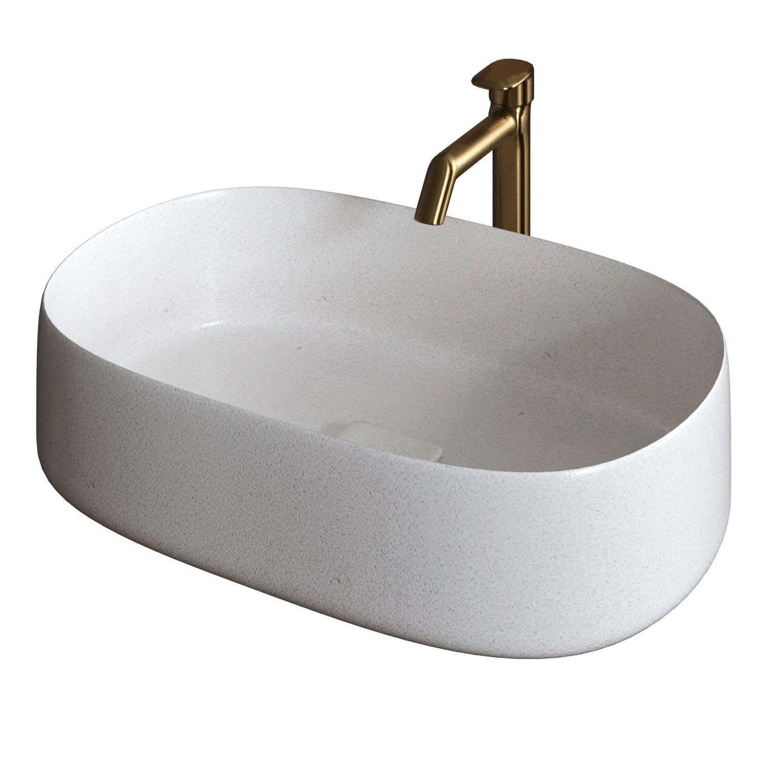 White Countertop Washbasin 3D Model .c4d .max .obj .3ds .fbx .stl .blend 